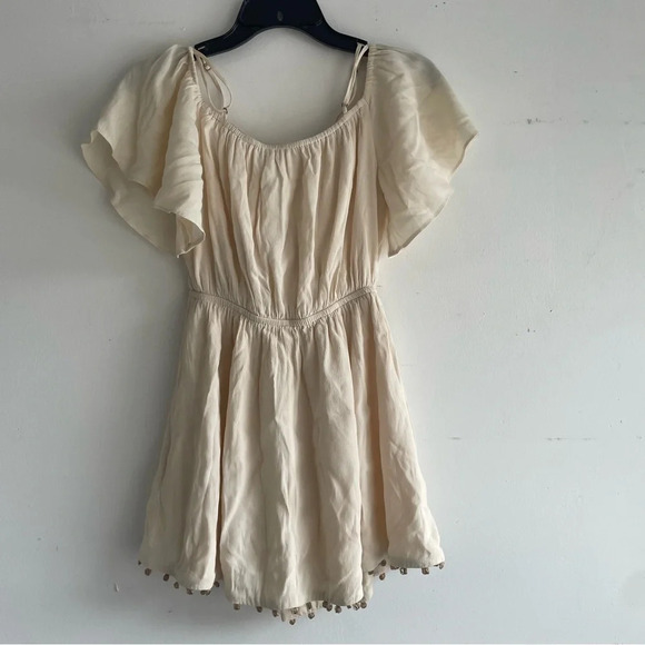 Tularosa Cold Shoulder cream flutter sleeves Mini dress 33079. - Picture 1 of 5